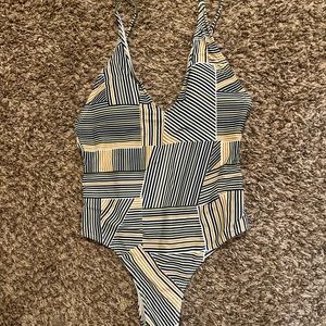 Shein patterned cheeky one piece swimsuit